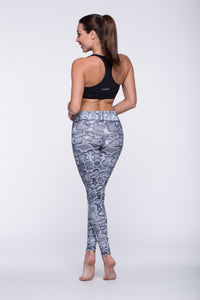 Legging Full Length Crazy Print - Amni, Black Cobra