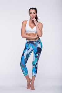 Legging Crazy Print - Amni, Atlantis Blue