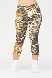 Legging Crazy Print - Amni, Brown Leopard
