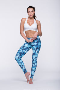 Legging Full Length Crazy Print - Amni, Blue Tie Dye