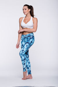 Legging Full Length Crazy Print - Amni, Blue Tie Dye