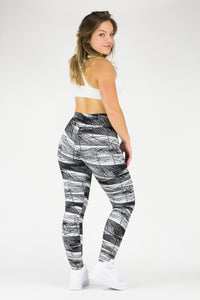 Legging Full Length - Supplex, Black and White