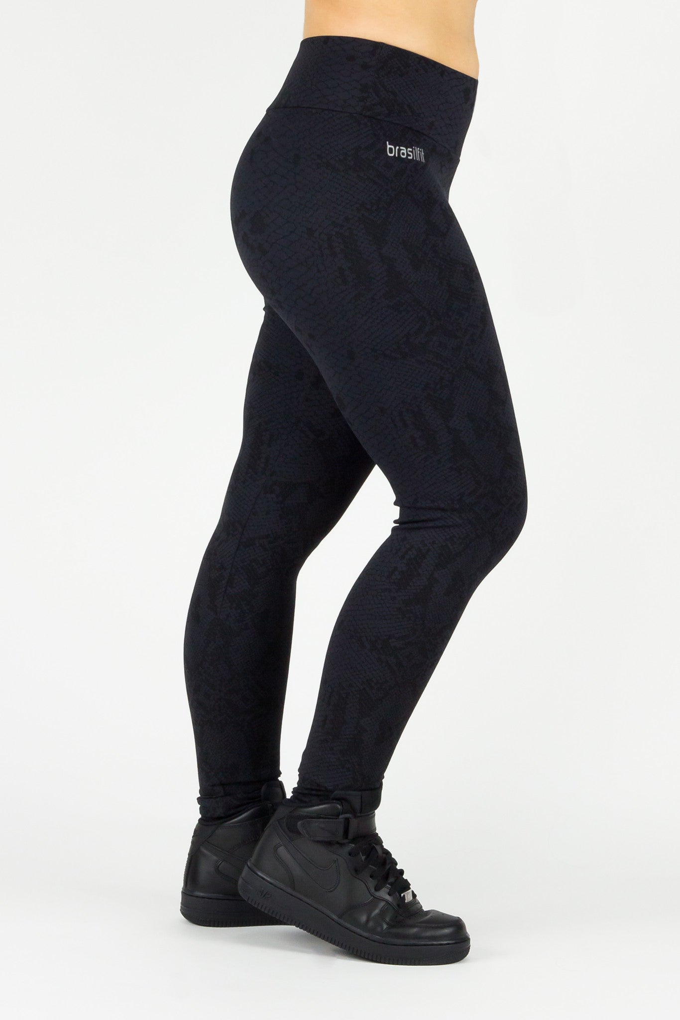 Legging Full Length - Jacquard, Black Snake