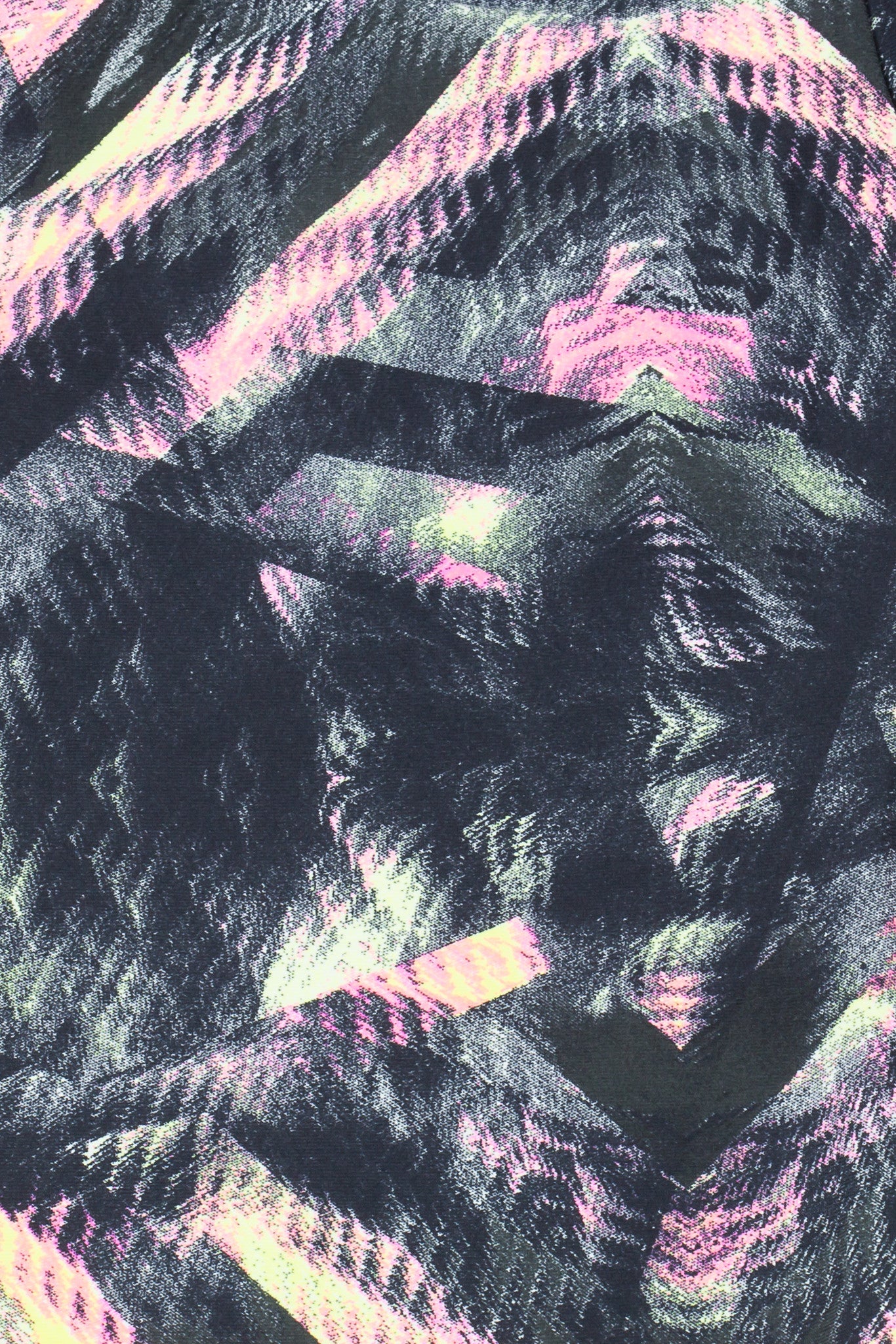 Legging Crazy Print - Amni, Black and Pink Thunder